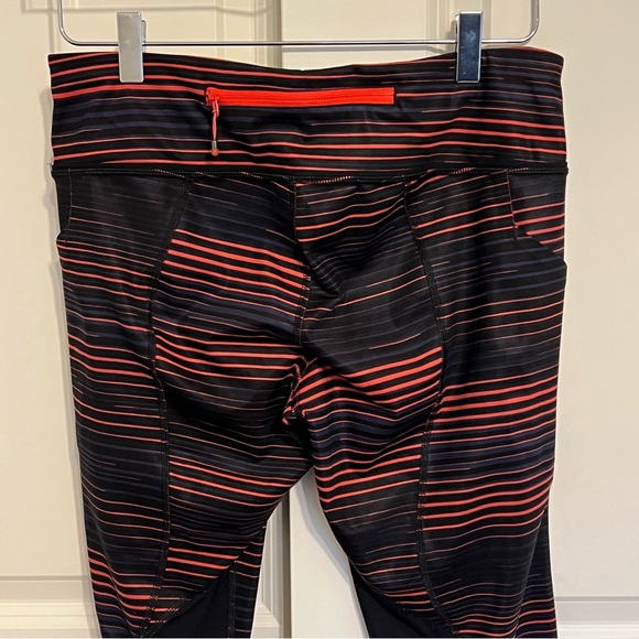 Lululemon Leggings 6 Pace Rival Crop Luxtreme Twisted Dune Red Black Pants Run - Picture 13 of 16